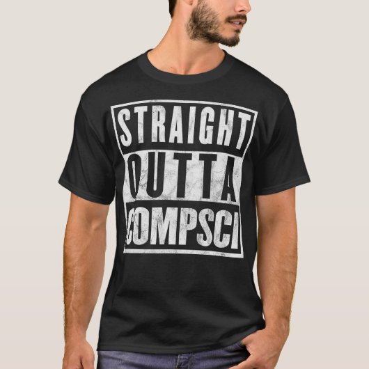 Straight Outta Comp Sci Parody Computer Science Tシャツ (正面)