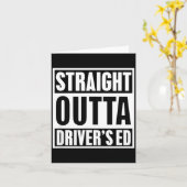 Straight Outta Driver's Ed Funny New Driver  カード (黄色い花)