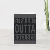 Straight Outta Excuses Block Style Better Self Mot カード (正面)