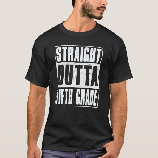 Straight Outta Fifth Grade Kids Girls Boys 5th Gra Tシャツ (正面)