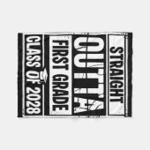 Straight outta first grade graduation class of フリースブランケット (正面(横))