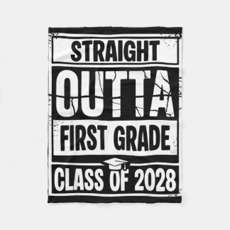 Straight outta first grade graduation class of フリースブランケット