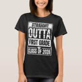 Straight outta first grade graduation class of tシャツ (正面)