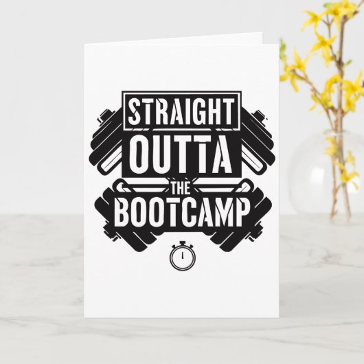 Straight Outta Fitness gym Workout  カード (黄色い花)