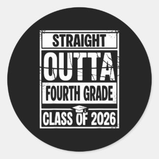 Straight outta fourth grade graduation class of ラウンドシール