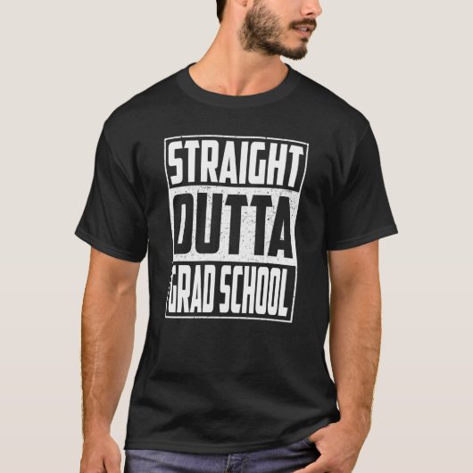 Straight Outta Grad School Graduation Kids Girls B Tシャツ (正面)