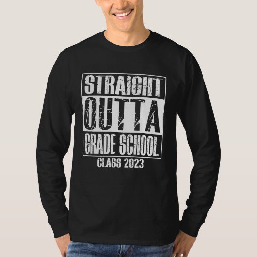 Straight Outta Grade School Preschool Graduation S Tシャツ (正面)