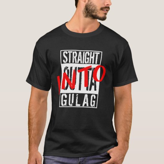 Straight Outta Gulag Warzone Duty Call Gamer Tシャツ (正面)