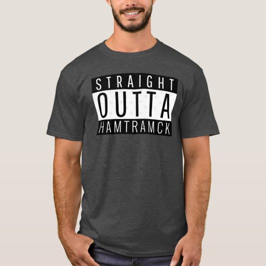 Straight Outta Hamtramck Michigan Oversized Tシャツ (正面)
