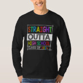 Straight Outta High School Class Of 2024 Senior Gr Tシャツ (正面)