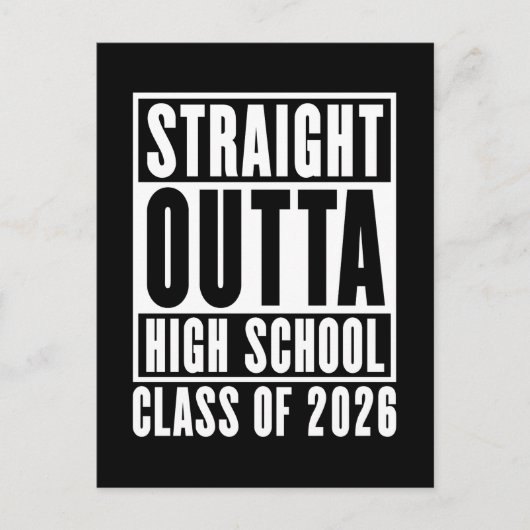 Straight Outta High School Class of 2026 ポストカード (正面)