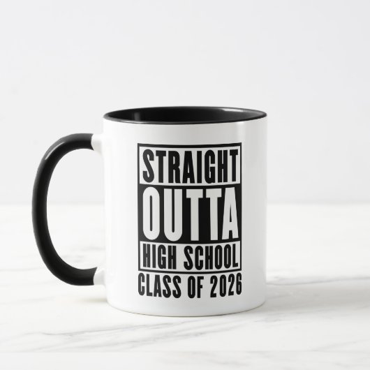 Straight Outta High School Class of 2026 マグカップ (左)