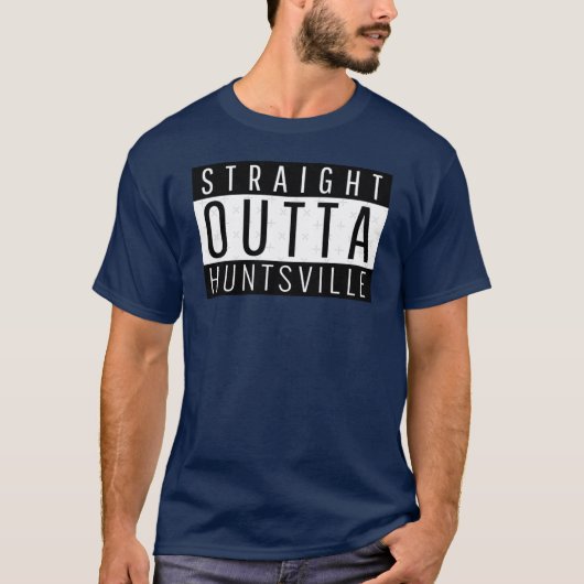 Straight Outta Huntsville Alabama Oversized Tシャツ (正面)