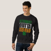 Straight Outta Ireland Retro St. Patrick's Day Gif スウェットシャツ (正面フル)
