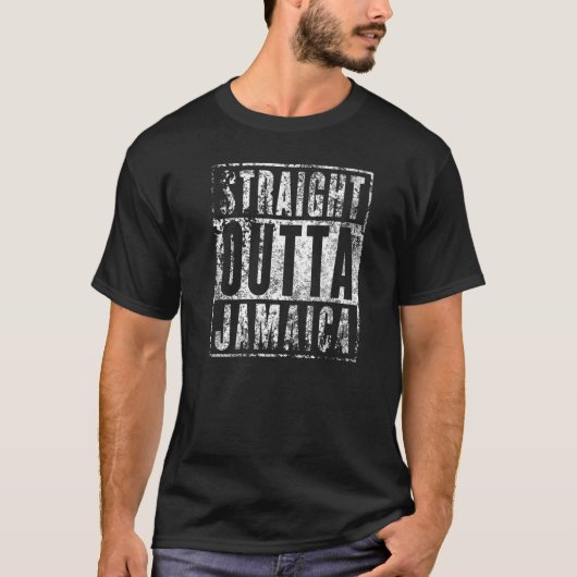 Straight Outta Jamaica Grunge Jamaican Men Women T Tシャツ (正面)