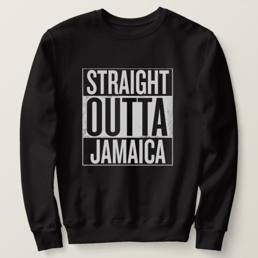 Straight outta Jamaica - Rastafari Reggae Sweater スウェットシャツ (デザイン正面)