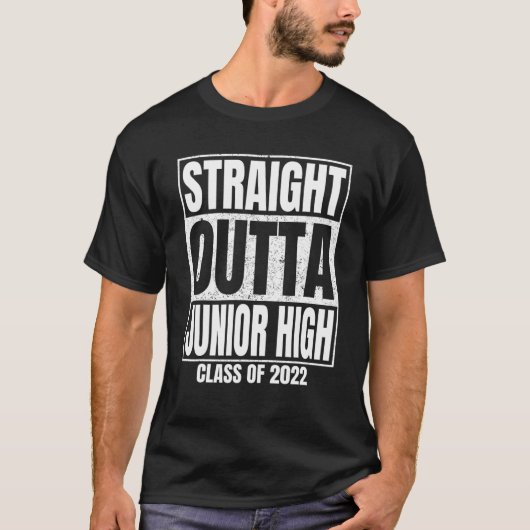 Straight Outta Junior High Graduation Class Of 202 Tシャツ (正面)