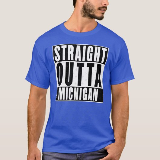 Straight Outta Michigan Oversized Tシャツ (正面)