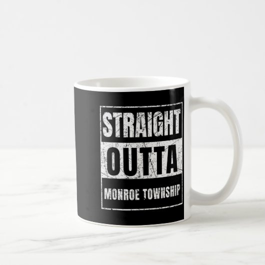 Straight Outta Monroe Township New Jersey  コーヒーマグカップ (右)