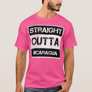 Straight Outta Nicaragua Traveler Gift Country Exp Tシャツ