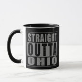 Straight Outta Ohio Word Art マグカップ (左)