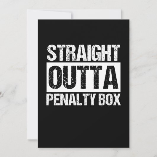 Straight Outta Penalty Box Sports Ice Hockey Gift 招待状 (正面)