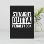 Straight Outta Penalty Box Sports Ice Hockey Gift 招待状 (スタンド正面)