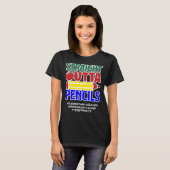 「Straight Outta Pencils」面白い教師グッズ+ハッシュタグ追加可能 Tシャツ (正面フル)