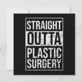 Straight Outta Plastic Surgery Cosmetic Surgeon Gi 招待状 (正面)