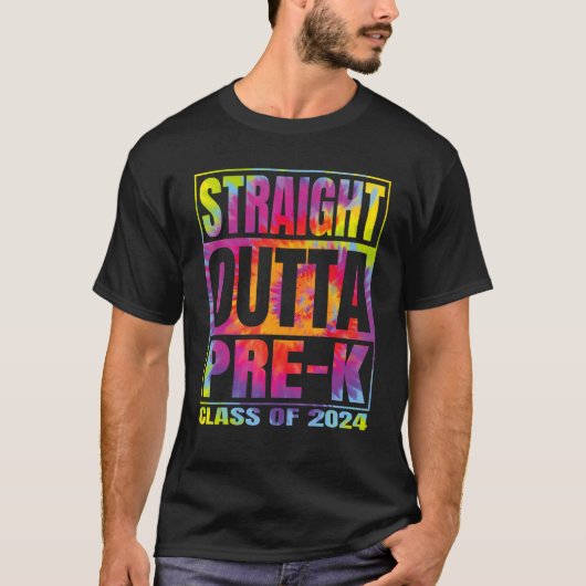Straight Outta Pre-k School Graduation 2024 Class  Tシャツ (正面)