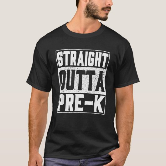 Straight Outta Pre k School Graduation 2025 Boys K Tシャツ (正面)