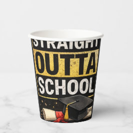 Straight Outta School Graduation cup 紙コップ