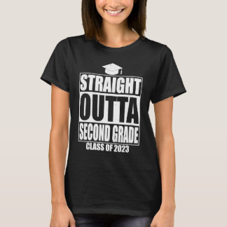 Straight Outta Second Grade Graduation 2023  2nd G Tシャツ