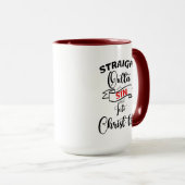 Straight Outta Sin into Christ Life Coffee Mug マグカップ (正面右)