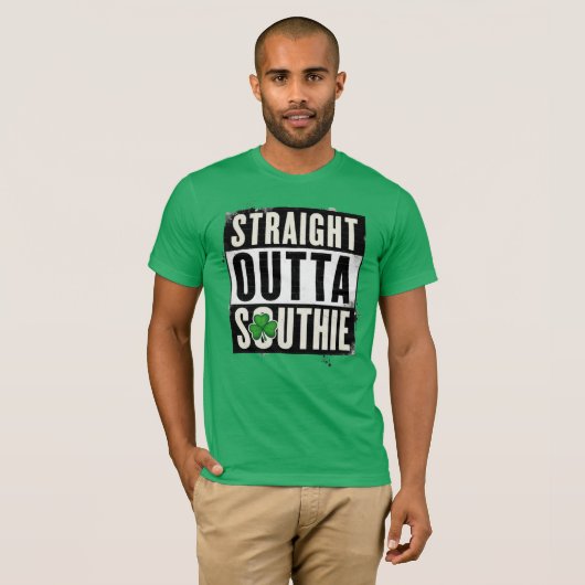 Straight Outta Southie Boston Tシャツ (正面フル)