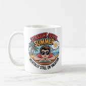 Straight Outta Summer  Funny Back to School コーヒーマグカップ (左)