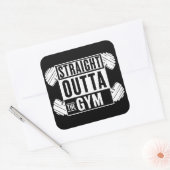 Straight Outta The Gym workout apparel スクエアシール (封筒)
