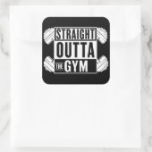 Straight Outta The Gym workout apparel スクエアシール (バッグ)
