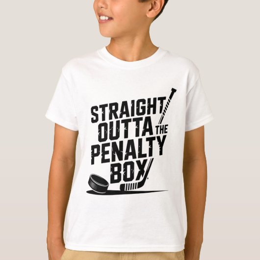 Straight Outta The Penalty Box Funny Humor Hockey  Tシャツ (正面)