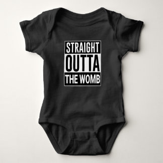 Straight Outta the Womb ベビーボディスーツ