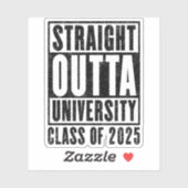 Straight Outta University 2025バージョ動揺してン シール (シート)