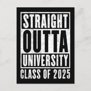 Straight Outta University 2025バージョ動揺してン ポストカード