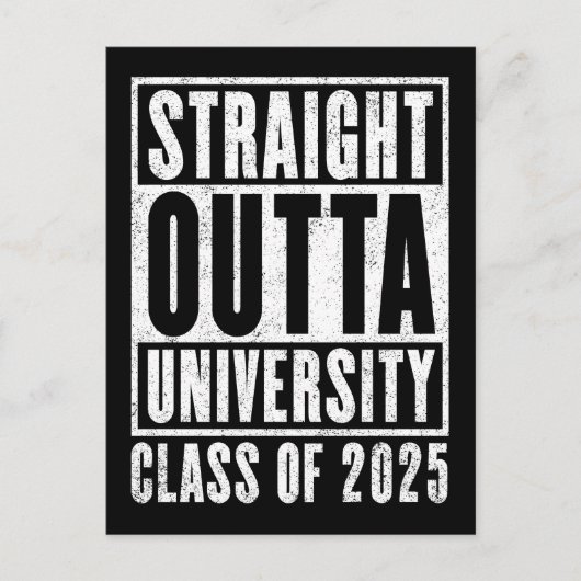 Straight Outta University 2025バージョ動揺してン ポストカード (正面)