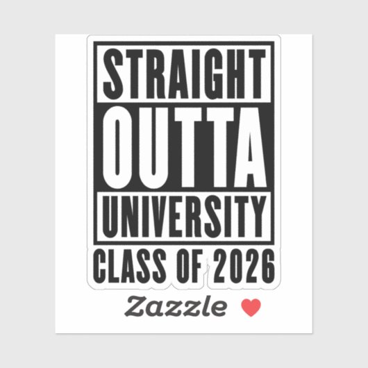 Straight Outta University Class of 2026 シール (シート)