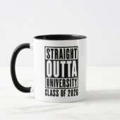 Straight Outta University Class of 2026 マグカップ (左)