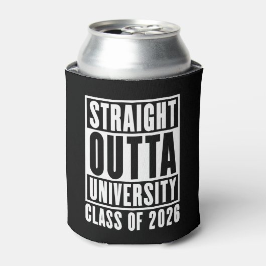Straight Outta University Class of 2026 缶クーラー (缶正面)