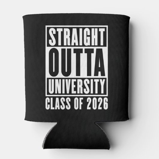 Straight Outta University Class of 2026 缶クーラー (裏面)