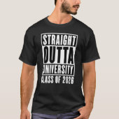 Straight Outta University Class of 2026 Tシャツ (正面)