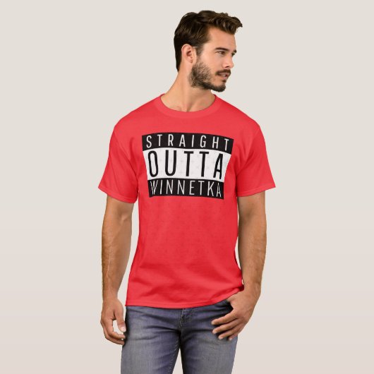 Straight Outta Winnetka Illinois Oversized Tシャツ (正面フル)