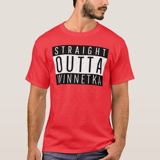 Straight Outta Winnetka Illinois Oversized Tシャツ (正面)